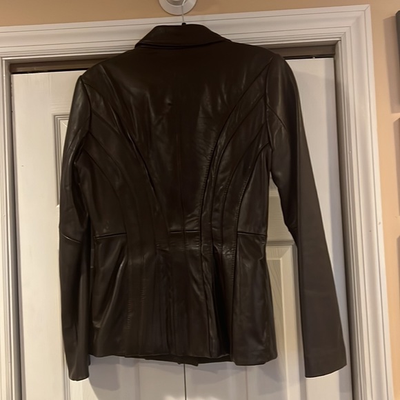 Jones New York Leather Jacket in Medium - Picture 2 of 3